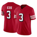 Odoa SF.49ers #3 Christian Kirk Player Red Limited Alternate Vapor F.U.S.E. Home Game Stitched Jerseys