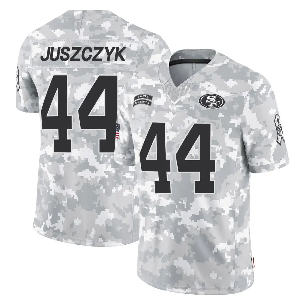 Odoa SF.49ers #44 Kyle Juszczyk Player Arctic Camo Limited Salute To Service Home Game Stitched Jerseys