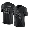 Odoa SF.49ers #44 Kyle Juszczyk Player Black Limited Reflective Home Game Stitched Jerseys