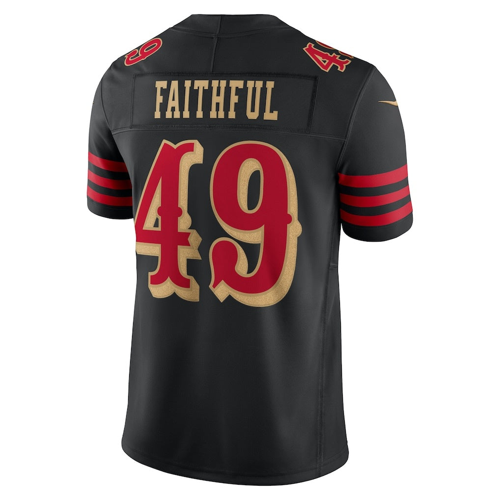 Odoa SF.49ers #49 The Faithful Black 2025 Rivalries Collection Limited Stitched Jerseys