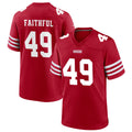 Odoa SF.49ers #49 The Faithful Player Scarlet Home Game Football Jerseys