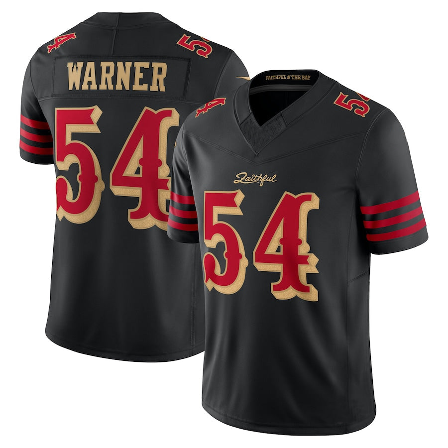 Odoa SF.49ers #54 Fred Warner Player Rivalries Collection Vapor Limited Black Stitched Jerseys