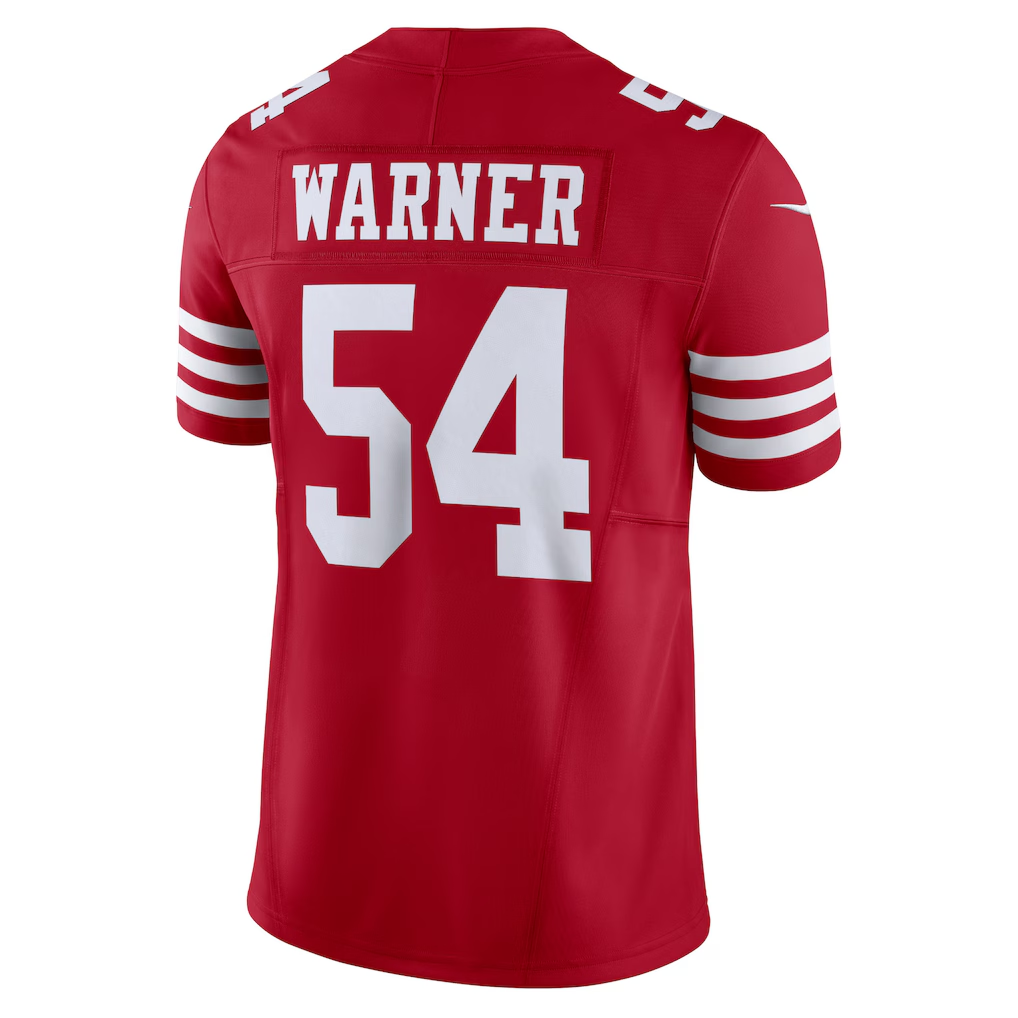 Odoa SF.49ers #54 Fred Warner Scarlet Vapor F.U.S.E. Limited Stitched Jerseys
