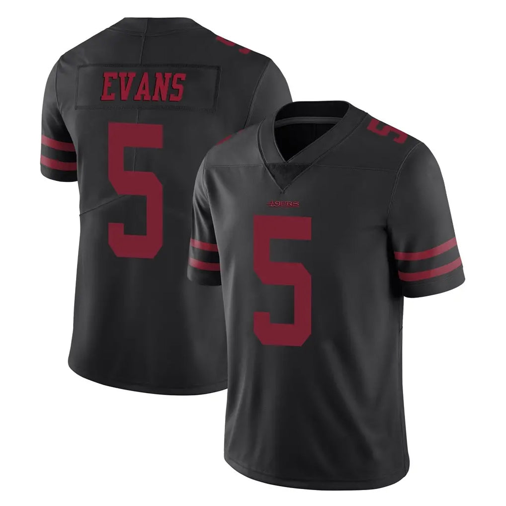 Odoa SF.49ers #5 Mike Evans Player Black Alternate Limited Vapor Untouchable Home Game Stitched Jerseys