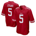 Odoa SF.49ers #5 Mike Evans Player Red Home Game Stitched Jerseys