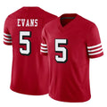 Odoa SF.49ers #5 Mike Evans Player Red Limited Alternate Vapor F.U.S.E. Home Game Stitched Jerseys