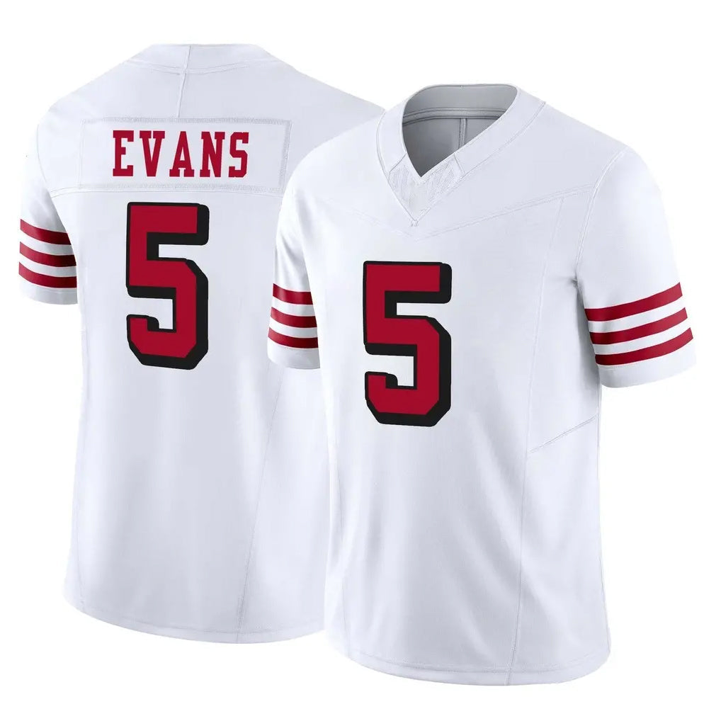 Odoa SF.49ers #5 Mike Evans Player White Limited Alternate Vapor F.U.S.E. Home Game Stitched Jerseys