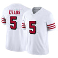Odoa SF.49ers #5 Mike Evans Player White Limited Alternate Vapor F.U.S.E. Home Game Stitched Jerseys