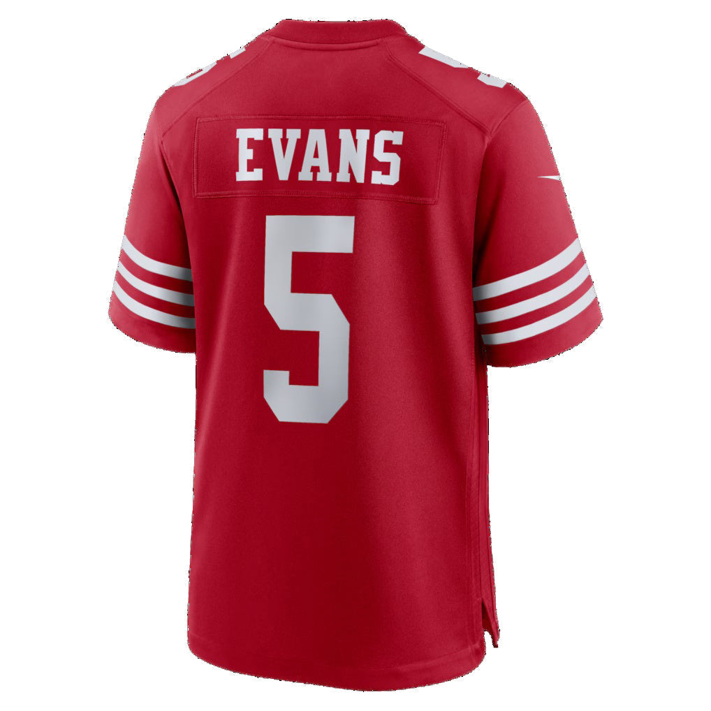 Odoa SF.49ers #5 Mike Evans Scarlet Game Stitched Jerseys