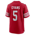 Odoa SF.49ers #5 Mike Evans Scarlet Game Stitched Jerseys