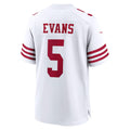 Odoa SF.49ers #5 Mike Evans White Game Stitched Jerseys