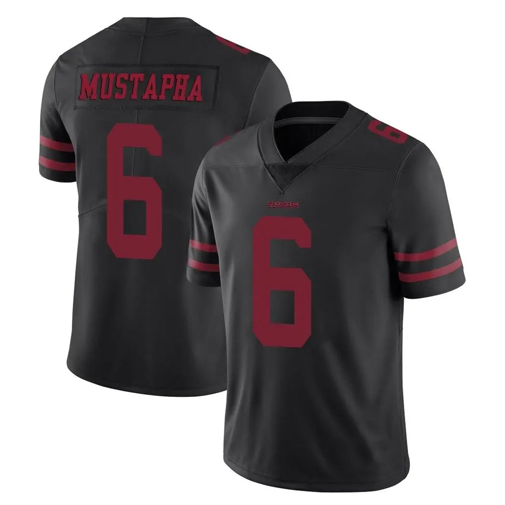 Odoa SF.49ers #6 Malik Mustapha Player Black Alternate Limited Vapor Untouchable Home Game Stitched Jerseys