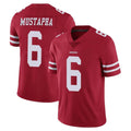 Odoa SF.49ers #6 Malik Mustapha Player Red Limited Vapor Untouchable Home Game Stitched Jerseys