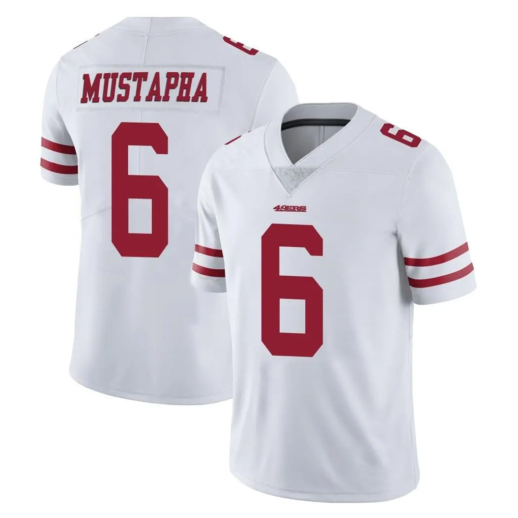 Odoa SF.49ers #6 Malik Mustapha Player White Limited Vapor Untouchable Home Game Stitched Jerseys