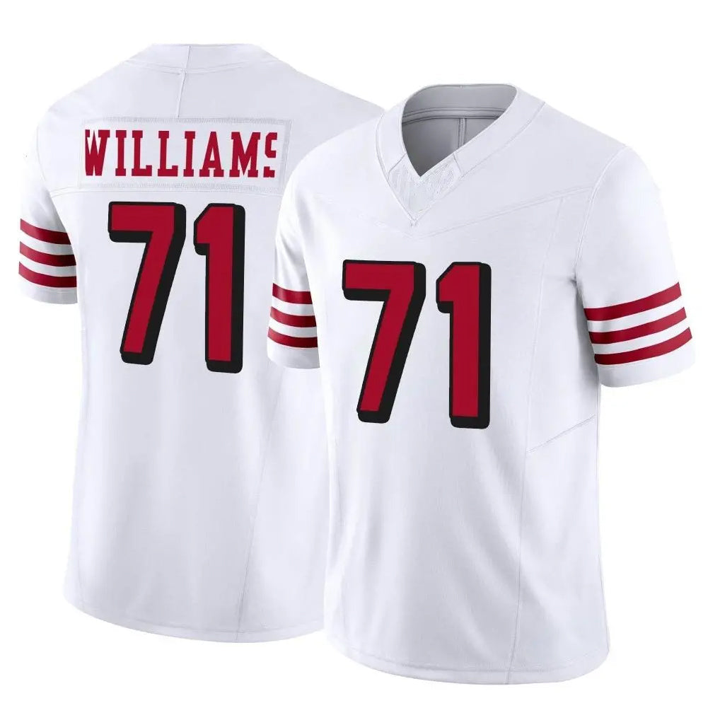 Odoa SF.49ers #71 Trent Williams Player White Limited Alternate Vapor F.U.S.E. Home Game Stitched Jerseys