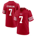 Odoa SF.49ers #7 De'Zhaun Stribling Player Red Game Home Stitched Jerseys