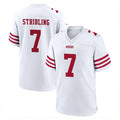 Odoa SF.49ers #7 De'Zhaun Stribling Player White Game Home Stitched Jerseys
