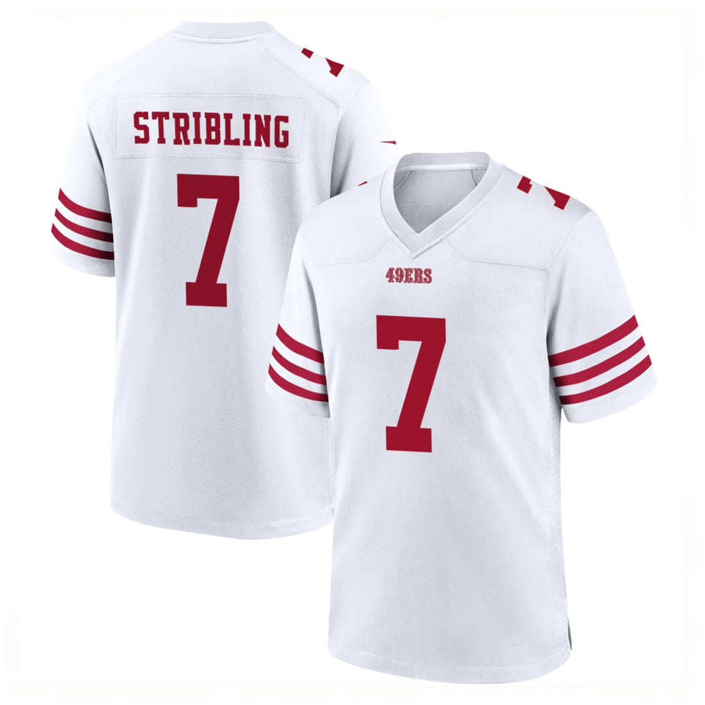 Odoa SF.49ers #7 De'Zhaun Stribling Player White Game Home Stitched Jerseys