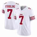 Odoa SF.49ers #7 De'Zhaun Stribling Player White Limited Vapor F.U.S.E. Home Game Stitched Jerseys