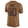 Odoa SF.49ers #80 Jerry Rice Player Brown Salute To Service Limited Stitched Jerseys
