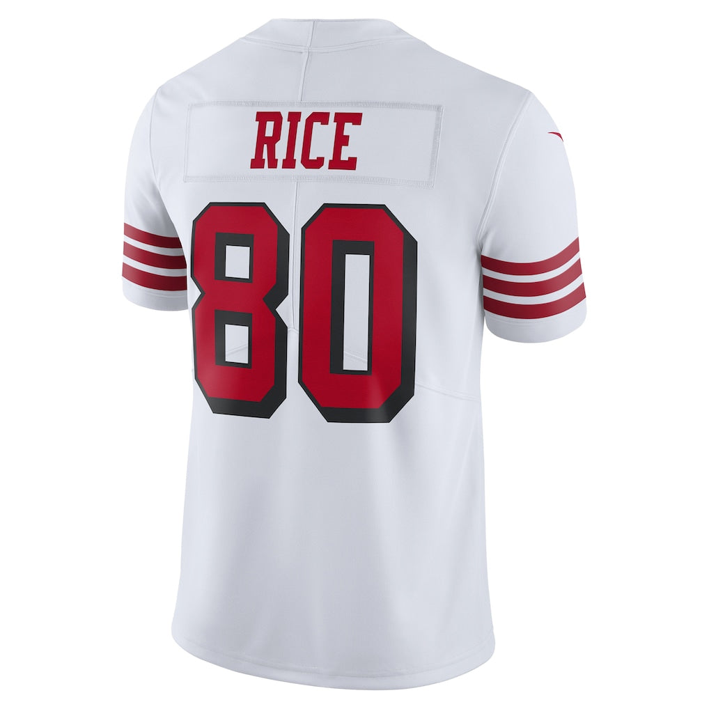 Odoa SF.49ers #80 Jerry Rice Player White Vapor F.U.S.E. Limited Stitched Jerseys