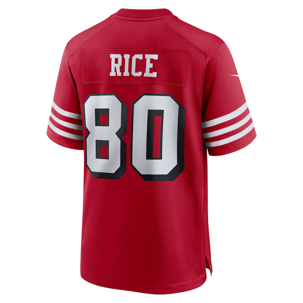 Odoa SF.49ers #80 Jerry Rice Scarlet Retired Player Alternate Game Stitched Jerseys