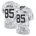 Odoa SF.49ers #85 George Kittle Player Arctic Camo Limited Salute To Service Home Game Stitched Jerseys