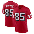 Odoa SF.49ers #85 George Kittle Player Red Limited Alternate Home Game Stitched Jerseys