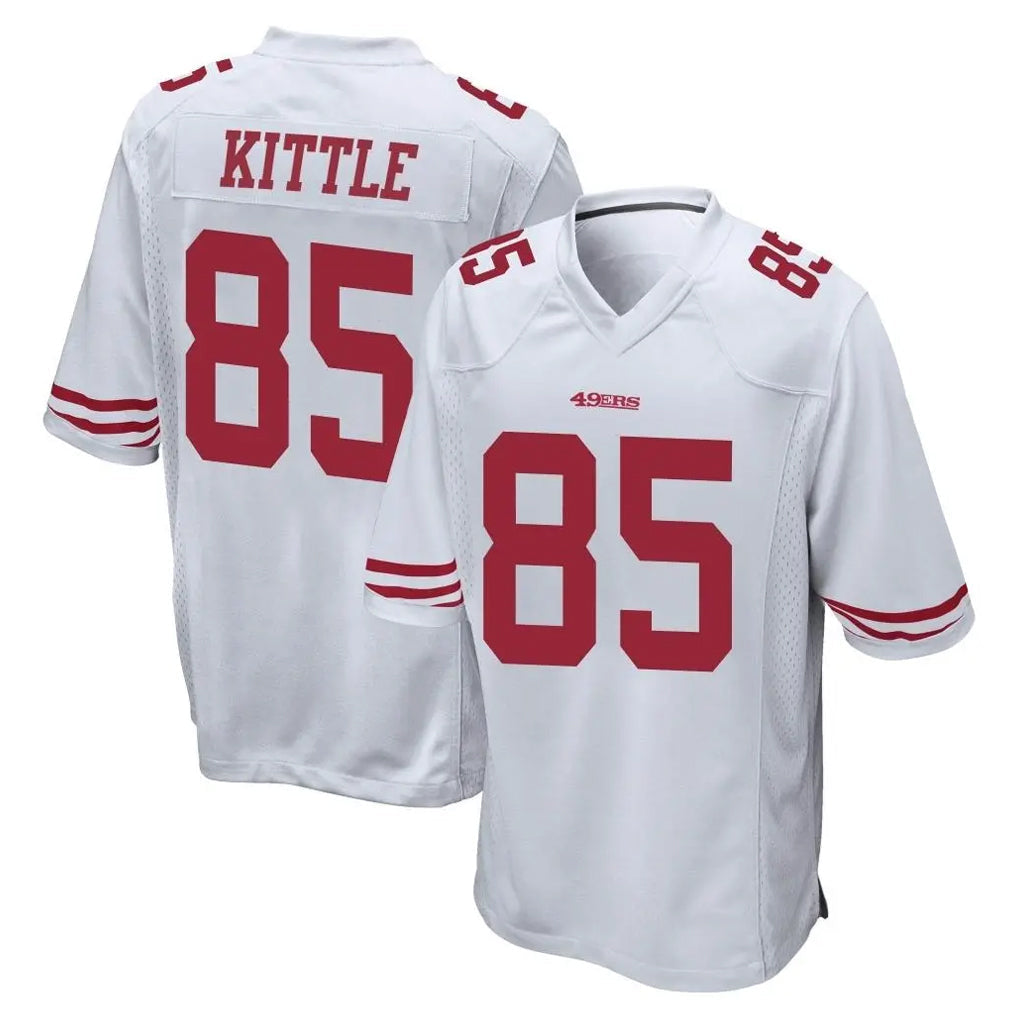 Odoa SF.49ers #85 George Kittle Player White Home Game Stitched Jerseys