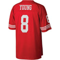 Odoa SF.49ers #8 Steve Young Mitchell & Ness Scarlet Legacy Replica Stitched Jerseys