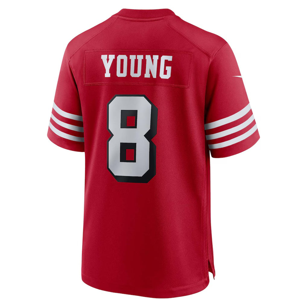Odoa SF.49ers #8 Steve Young Scarlet Retired Player Alternate Game Stitched Jerseys