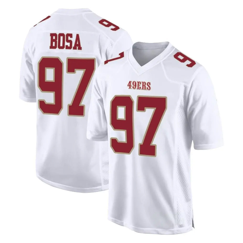 Odoa SF.49ers #97 Nick Bosa Player White Fashion Home Game Stitched Jerseys