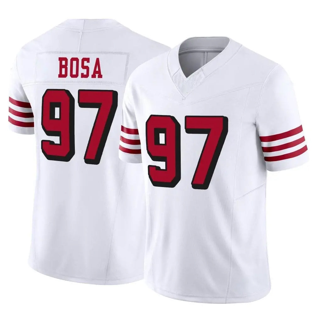 Odoa SF.49ers #97 Nick Bosa Player White Limited Alternate Vapor F.U.S.E. Home Game Stitched Jerseys