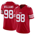 Odoa SF.49ers #98 Mykel Williams Player Red Limited Vapor F.U.S.E. Home Game Stitched Jerseys