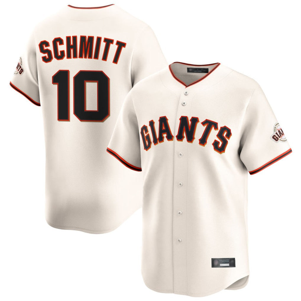 Odoa SF.Giants #10 Casey Schmitt Player Cream Home Limited Stitched Jerseys