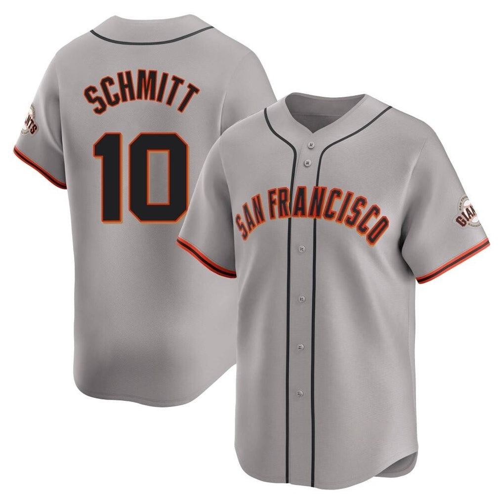 Odoa SF.Giants #10 Casey Schmitt Player Gray Home Limited Stitched Jerseys