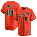 Odoa SF.Giants #10 Casey Schmitt Player Orange Home Limited Stitched Jerseys