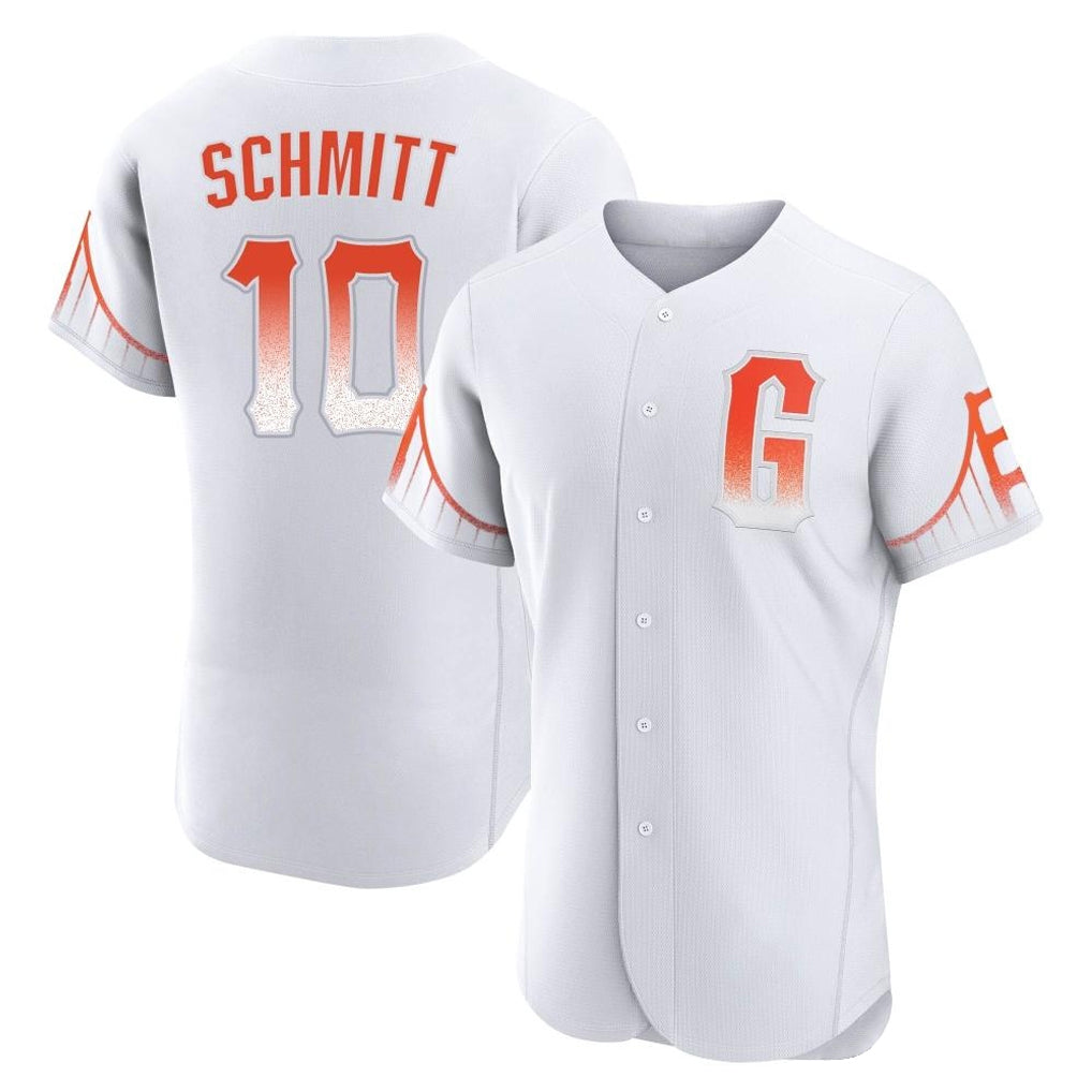 Odoa SF.Giants #10 Casey Schmitt Player White City Connect Home Limited Elite Stitched Jerseys