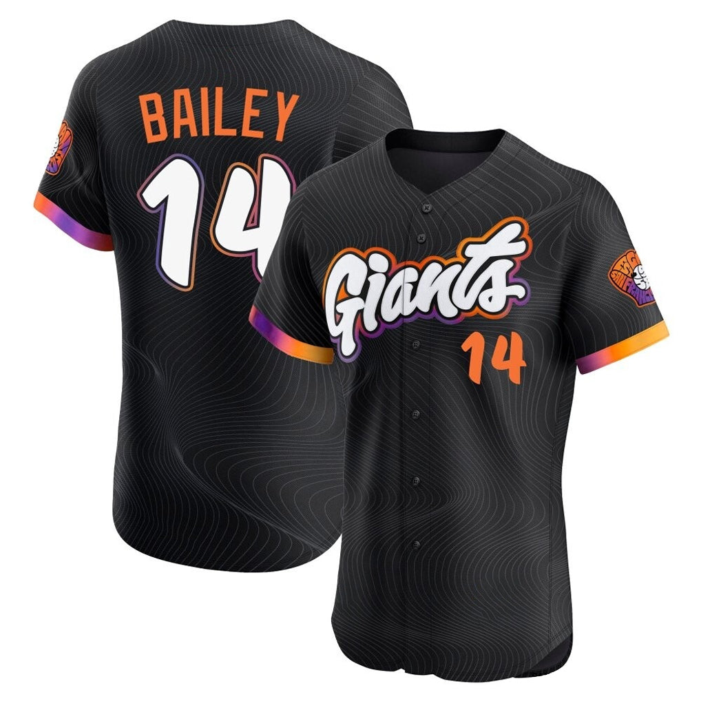 Odoa SF.Giants #14 Patrick Bailey Player Black 2025 City Connect Home Limited Elite Stitched Jerseys