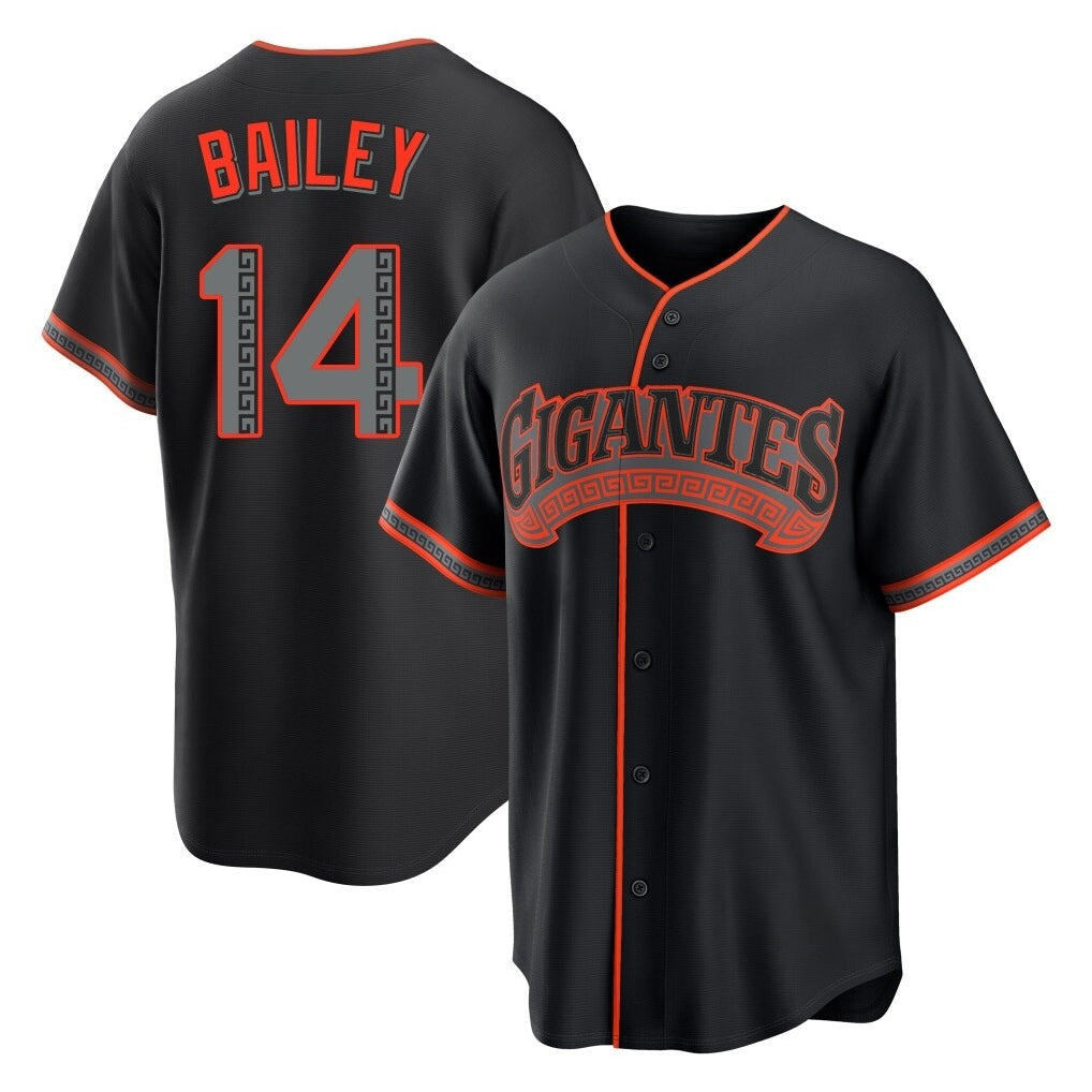 Odoa SF.Giants #14 Patrick Bailey Player Black Alternate Limited Stitched Jerseys