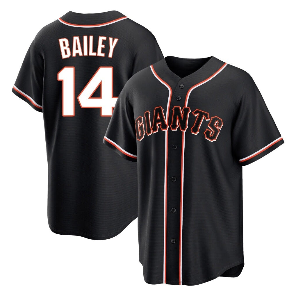 Odoa SF.Giants #14 Patrick Bailey Player Black Fashion Out Home Limited Stitched Jerseys