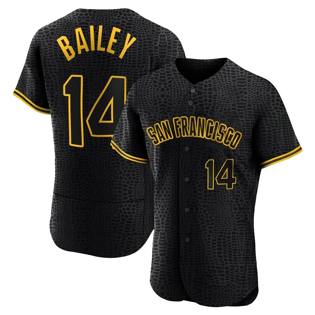 Odoa SF.Giants #14 Patrick Bailey Player Black Snake Skin City Limited Elite Stitched Jerseys
