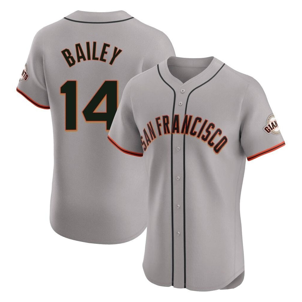 Odoa SF.Giants #14 Patrick Bailey Player Gray Home Limited Elite Stitched Jerseys
