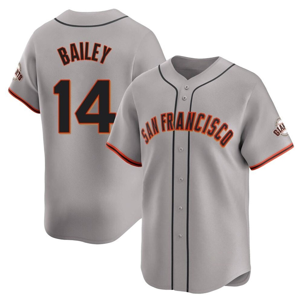 Odoa SF.Giants #14 Patrick Bailey Player Gray Home Limited Stitched Jerseys