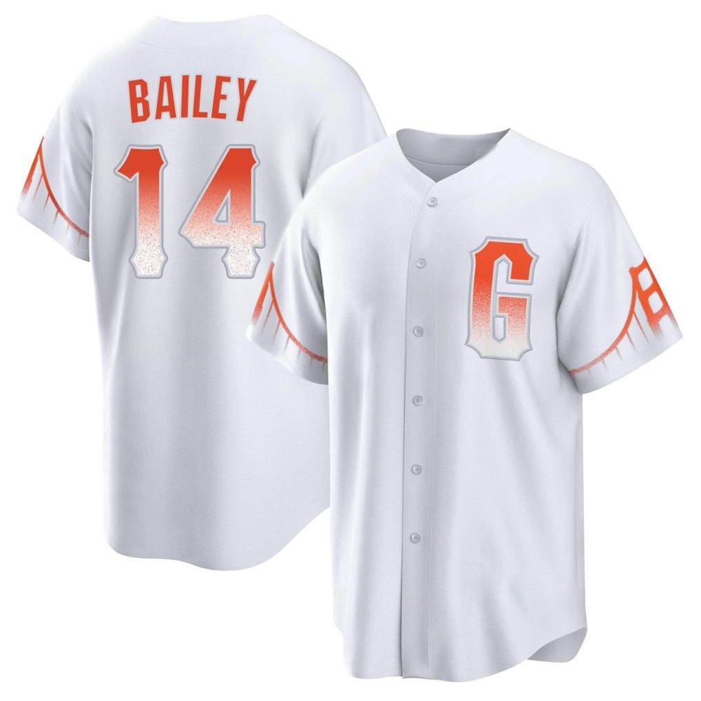 Odoa SF.Giants #14 Patrick Bailey Player White City Connect Home Game Stitched Jerseys