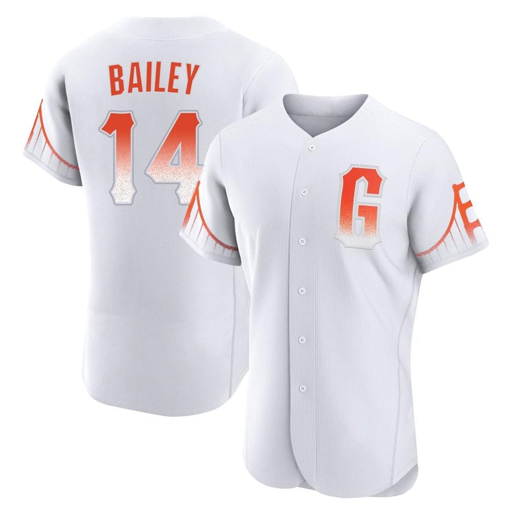 Odoa SF.Giants #14 Patrick Bailey Player White City Connect Home Limited Elite Stitched Jerseys