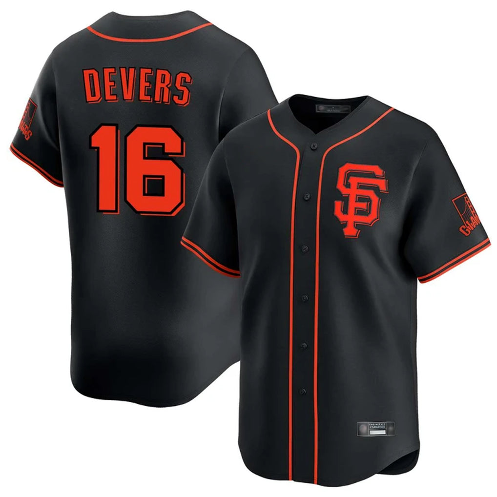 Odoa SF.Giants #16 Rafael Devers Player Black 2026 Home Limited Stitched Jerseys