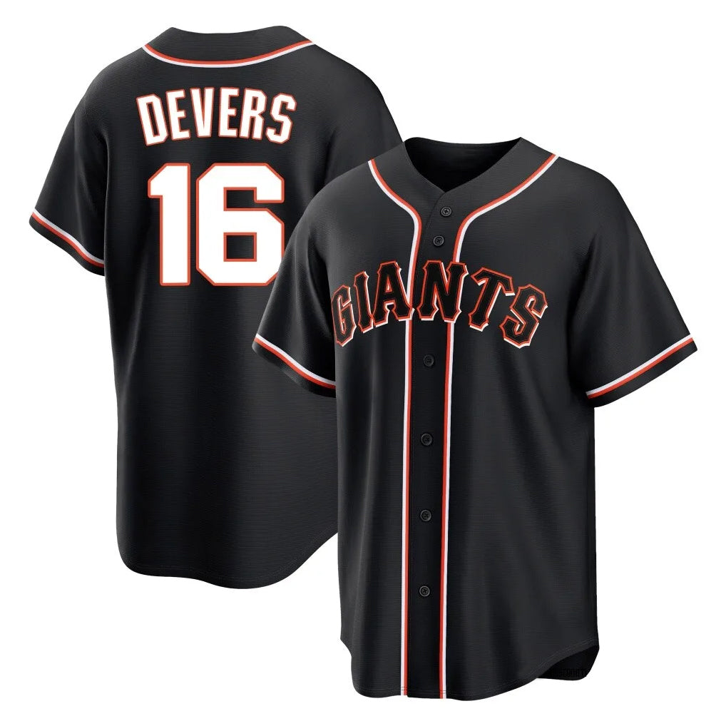 Odoa SF.Giants #16 Rafael Devers Player Black Fashion Out Home Limited Stitched Jerseys