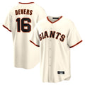 Odoa SF.Giants #16 Rafael Devers Player Cream Home Game Stitched Jerseys
