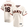 Odoa SF.Giants #16 Rafael Devers Player Cream Home Limited Stitched Jerseys